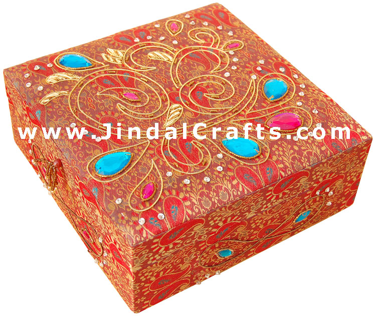 Hand Embroider / Beaded / Jari / Zari Jewelry Box Decor