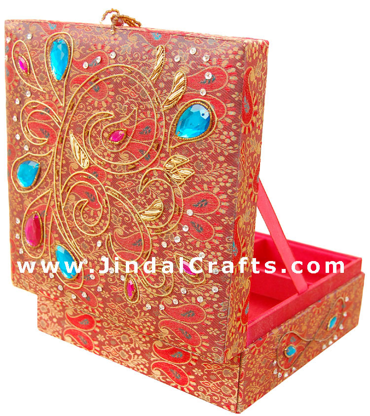 Hand Embroider / Beaded / Jari / Zari Jewelry Box Decor