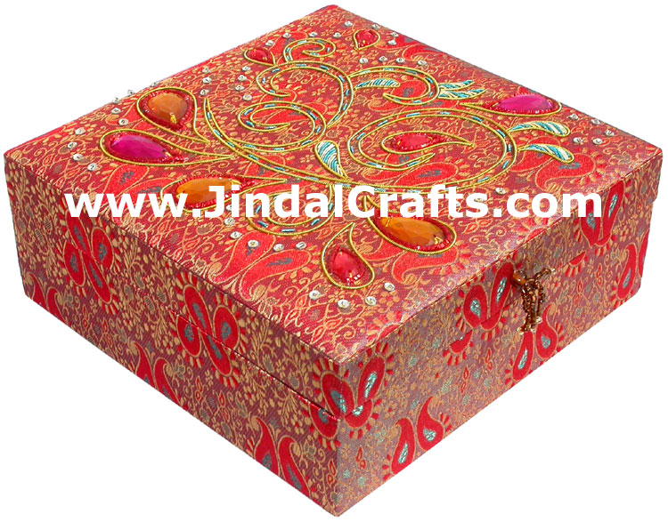 Hand Embroider / Beaded / Jari / Zari Jewelry Box Decor