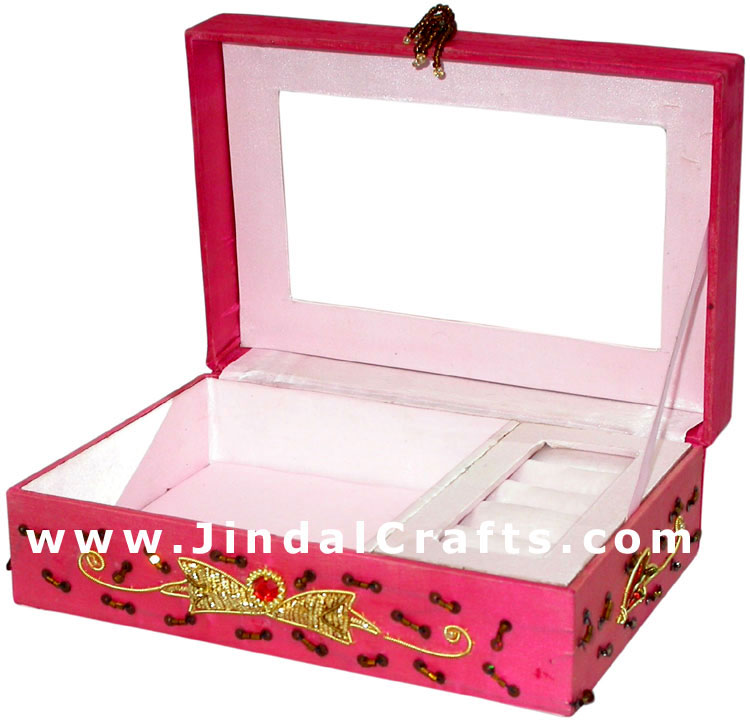 Hand Embroider Beaded Jari Zari Decorative Jewelry Box
