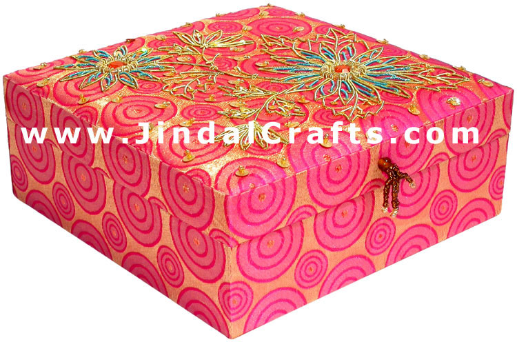 Hand Embroider Beaded Jari Zari Decorative Jewelry Box