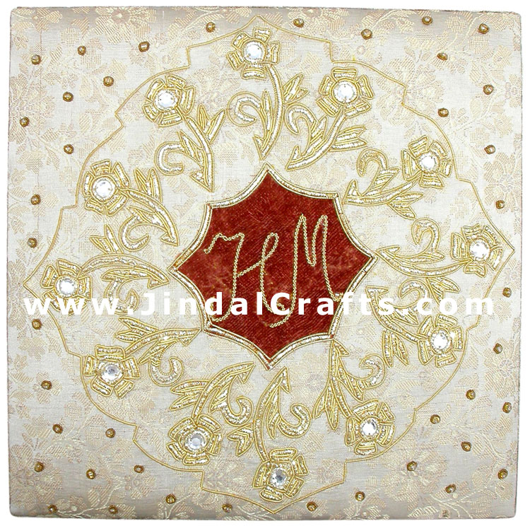 Hand Embroider Beaded Jari Zari Decorative Jewelry Box