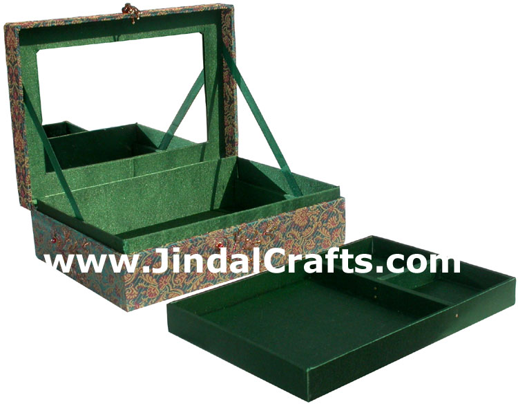 Hand Embroider Beaded Jari Zari Jewelry Box Decor India