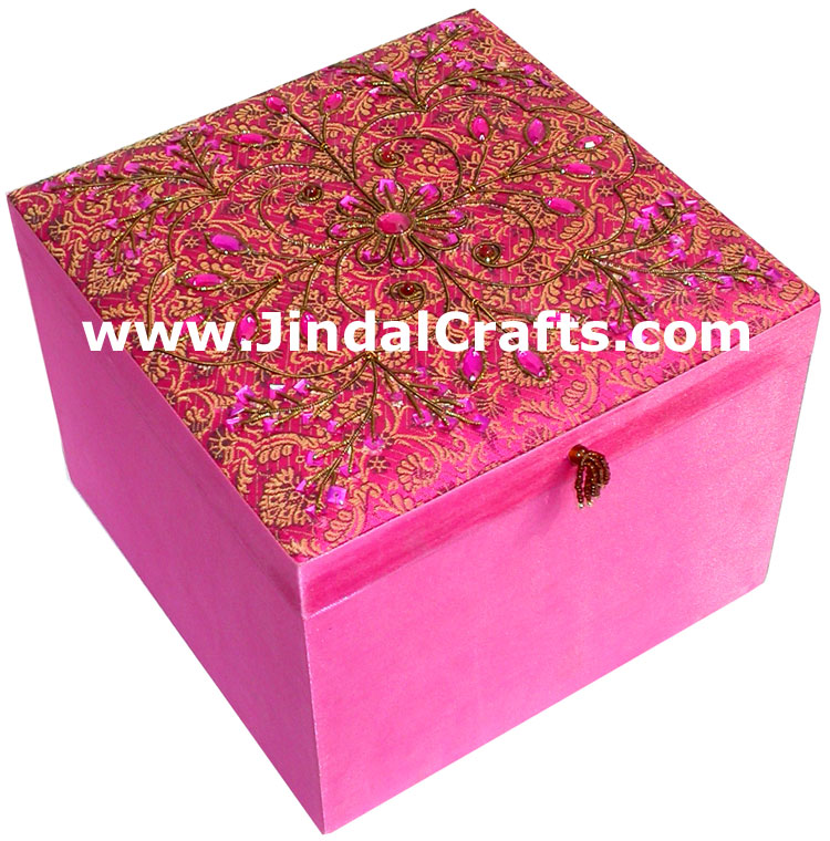 Hand Embroider Beaded Jari Zari Bangles Box India Arts