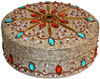 Hand Embroider Beaded Jari Zari Jewellery Box India Art