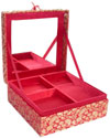 Hand Embroider Beaded Jari Zari Jewellery Box India Art