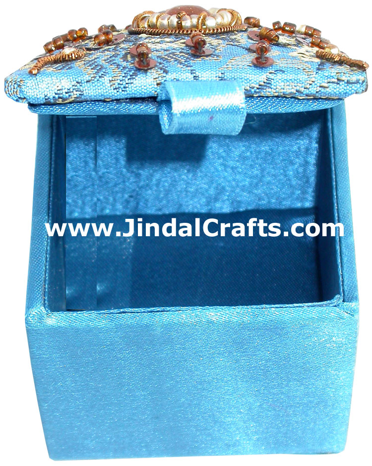 Hand Embroider Beaded Jari Zari Gift Box India Art
