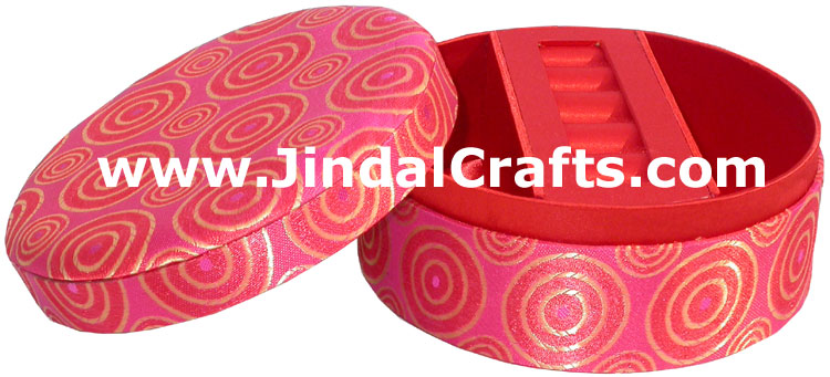 Hand Embroider Beaded Jari Zari Jewellery Box India Art