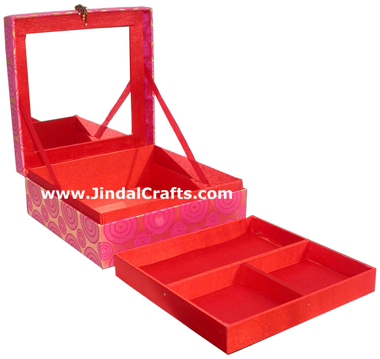 Hand Embroider Beaded Jari Zari Jewellery Box India Art
