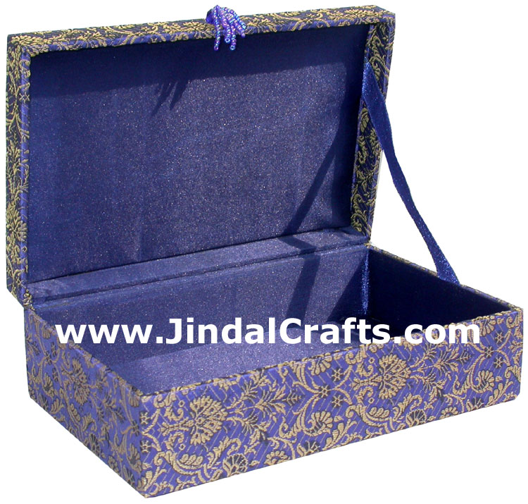 Hand Embroider Beaded Jari Zari Jewellery Box India Art