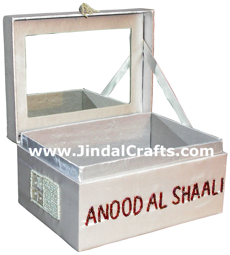 Hand Embroidered Designer Jewelry Box Handicraft Crafts