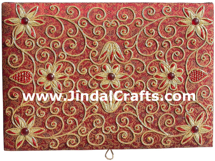 Hand Embroidered Designer Jewelry Box Handicraft Gift