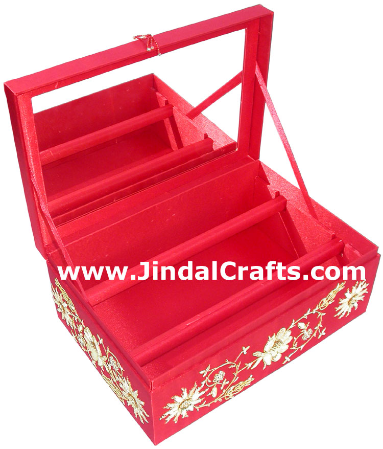 Hand Embroidered Designer Jewelry Box Souvenir Gift Art