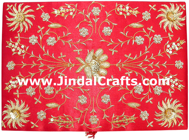 Hand Embroidered Designer Jewelry Box Souvenir Gift Art