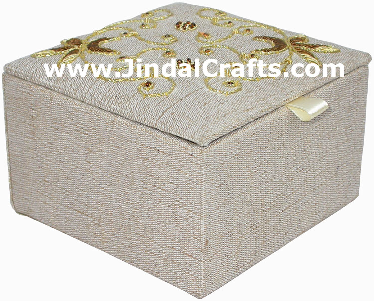 Hand Embroidered Designer Jewelry Box Handicraft Gifts