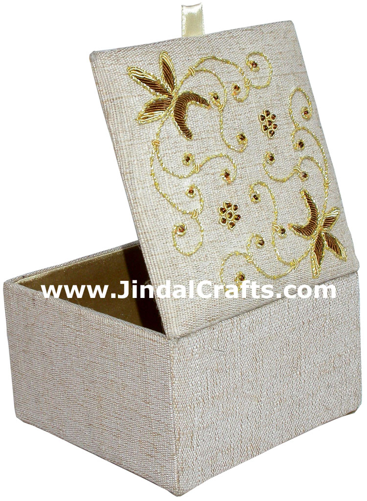 Hand Embroidered Designer Jewelry Box Handicraft Gifts