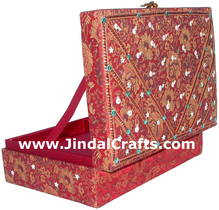 Hand Embroidered Designer Jewelry Box Handicraft Crafts