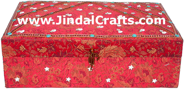 Hand Embroidered Designer Jewelry Box Handicraft Crafts
