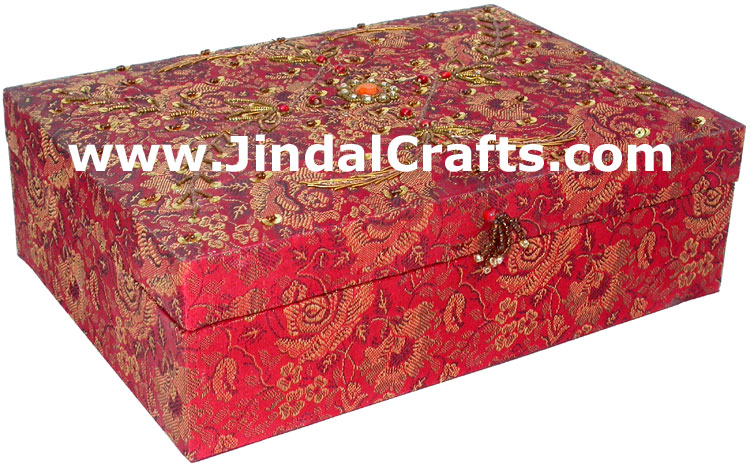 Hand Embroidered Designer Jewelry Box Souvenir Craft