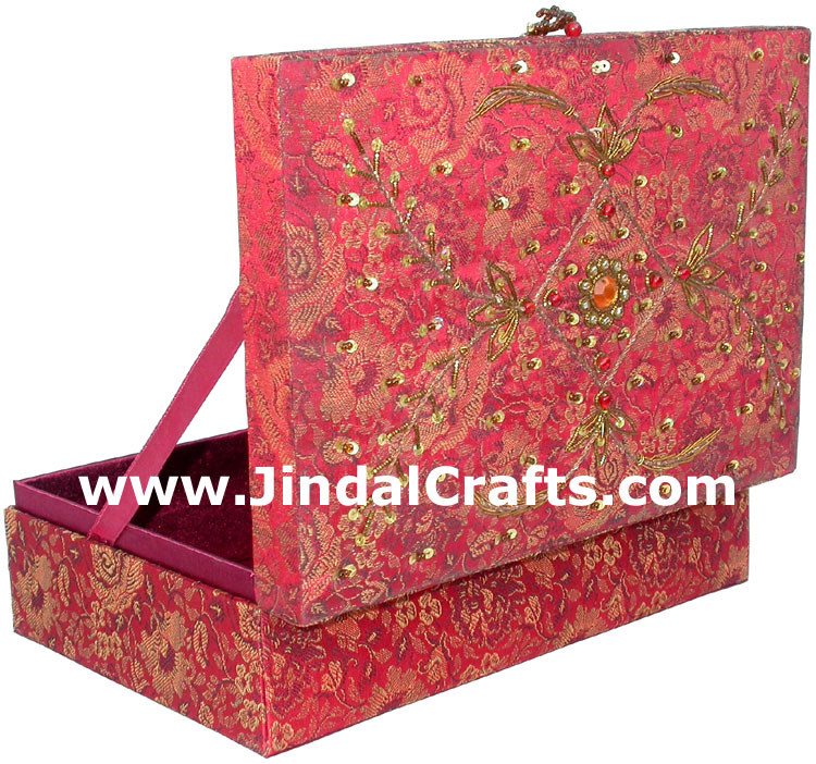Hand Embroidered Designer Jewelry Box Souvenir Craft