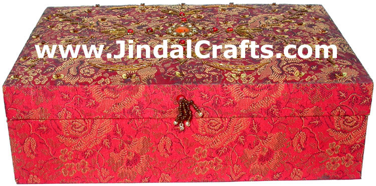 Hand Embroidered Designer Jewelry Box Souvenir Craft