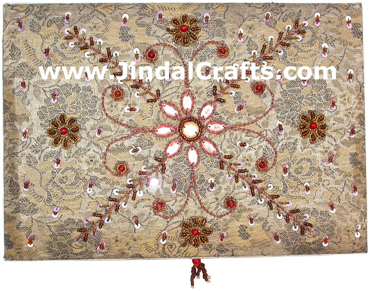 Hand Embroidered Designer Jewelry Box Souvenir Gift Art