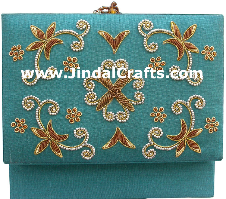 Hand Embroidered Designer Jewelry Box Handicraft India