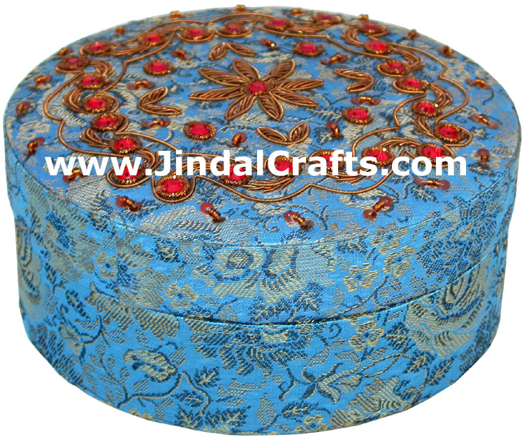 Hand Embroidered Designer Jewelry Box Handicraft Craft