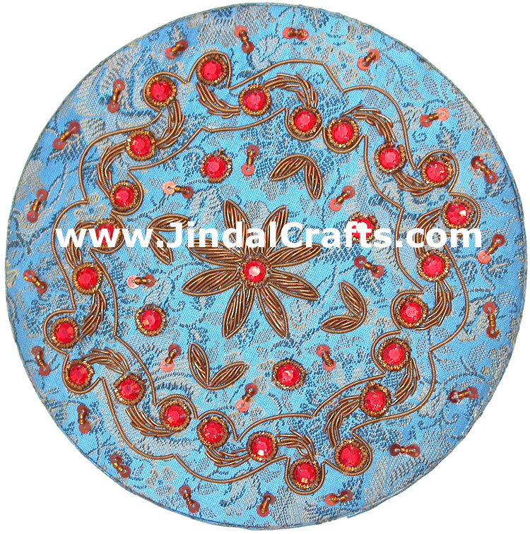 Hand Embroidered Designer Jewelry Box Handicraft Craft