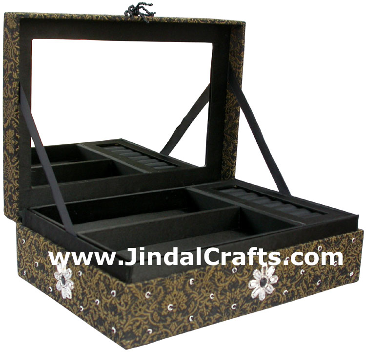 Hand Embroidered Designer Jewelry Box Handicraft India