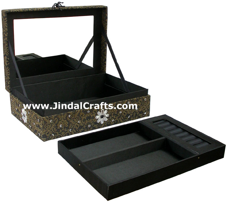 Hand Embroidered Designer Jewelry Box Handicraft India