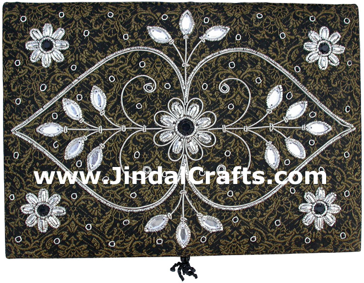 Hand Embroidered Designer Jewelry Box Handicraft India