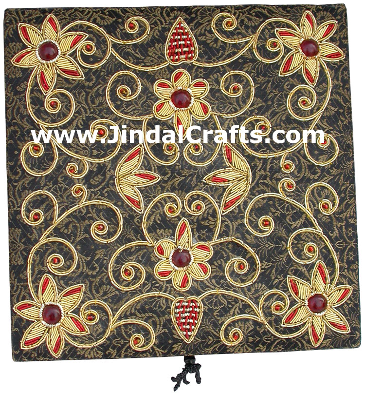 Hand Embroidered Designer Jewelry Box Handicraft India