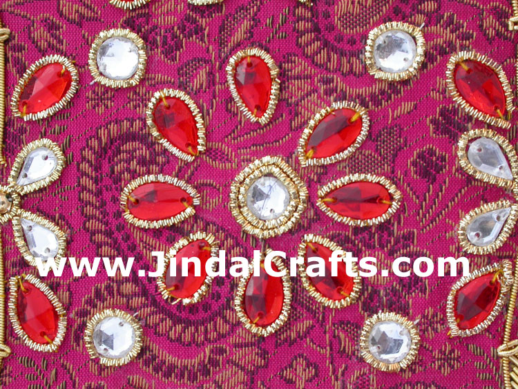 Beaded Box Wedding Gift Hand Embroidered India Crafts