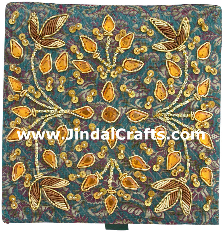 Wedding Invitation Box Jari Hand Embroidered Handicraft