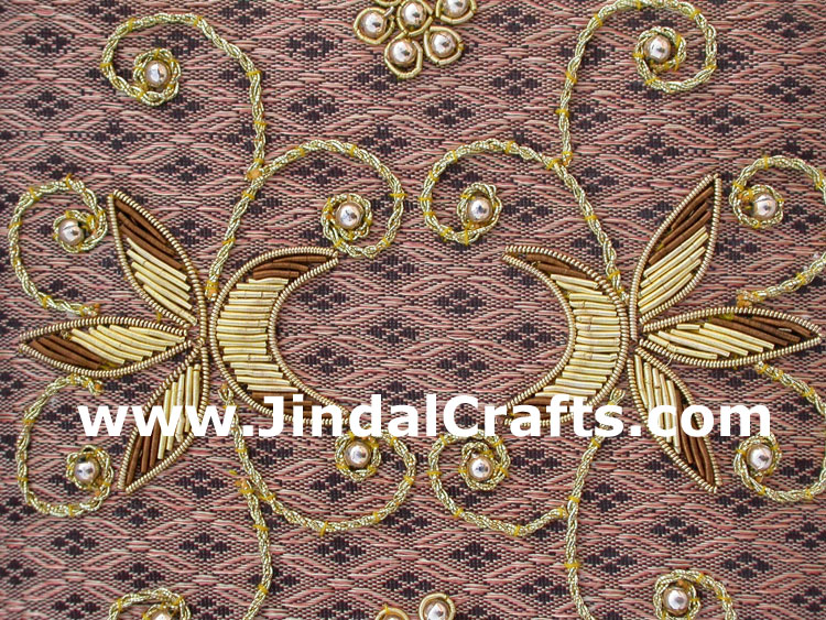 Wedding Invitation Box Jari Hand Embroidered Handicraft