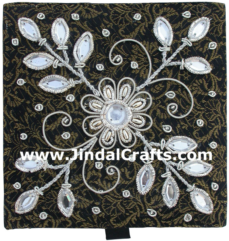 Wedding Invitation Box Jari Hand Embroidered Handicraft
