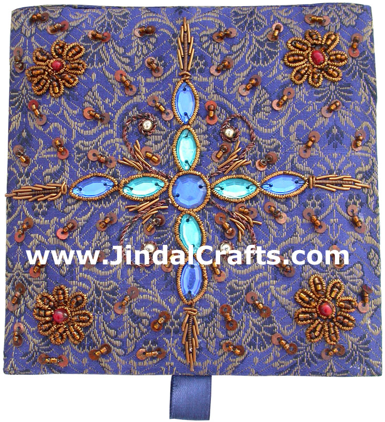 Wedding Invitation Box Jari Hand Embroidered Handicraft