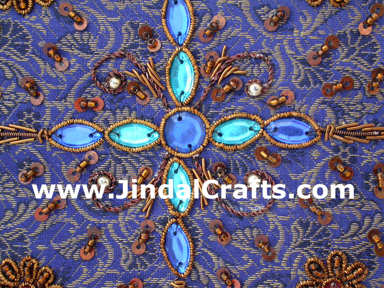 Wedding Invitation Box Jari Hand Embroidered Handicraft