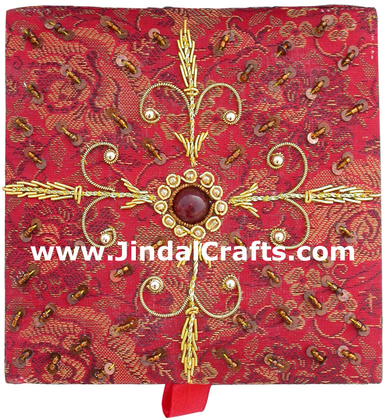 Beaded Jewellary Box Wedding Gift Hand Embroidered Arts