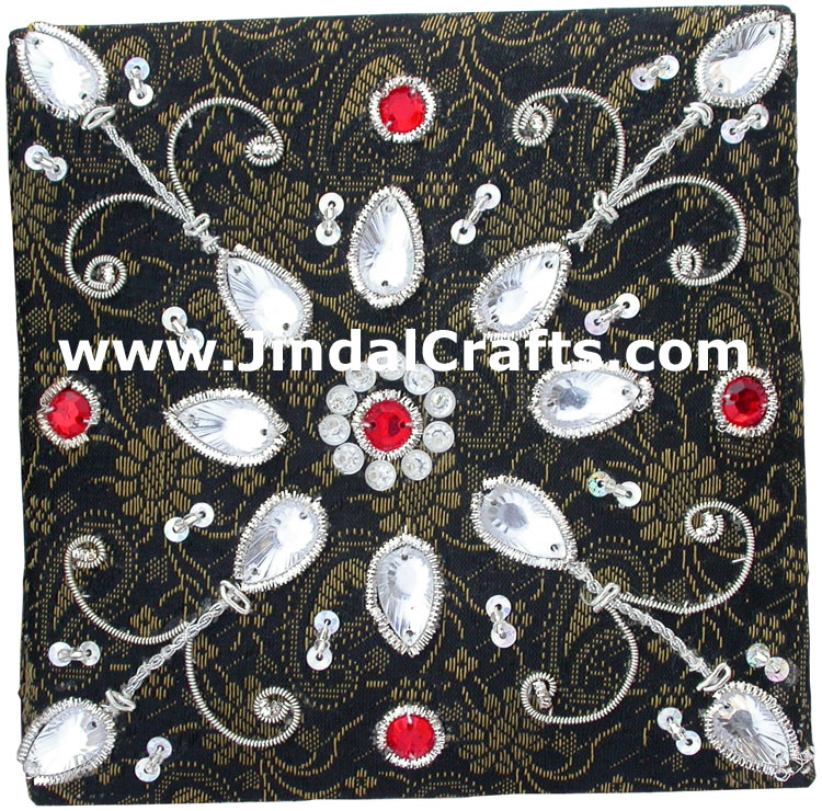 Wedding Invitation Box Jari Hand Embroidered Handicraft