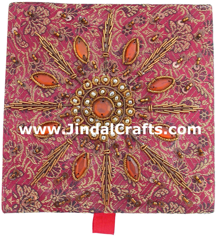 Beaded Jewellary Box Wedding Gift Hand Embroidered Arts