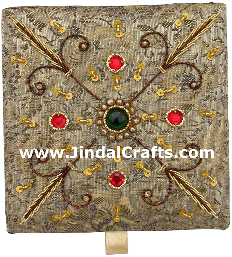 Beaded Jewellary Box Wedding Gift Hand Embroidered Arts