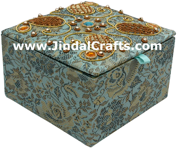Beaded Jewellary Box Wedding Gift Hand Embroidered Arts