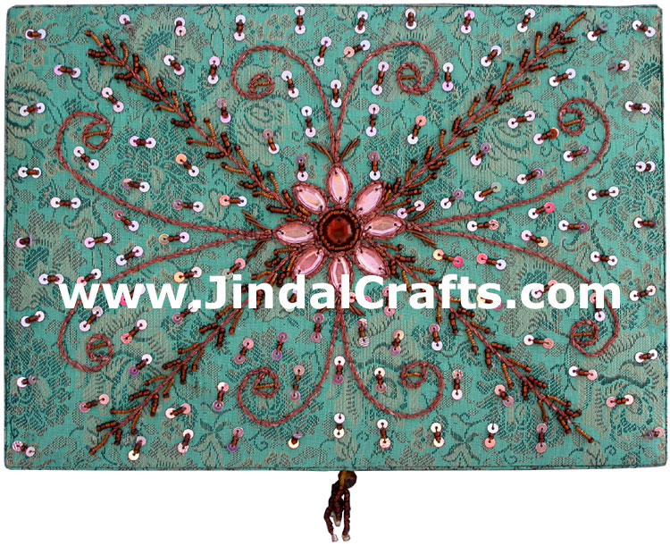 Beaded Jewellary Box Wedding Gift Hand Embroidered Arts