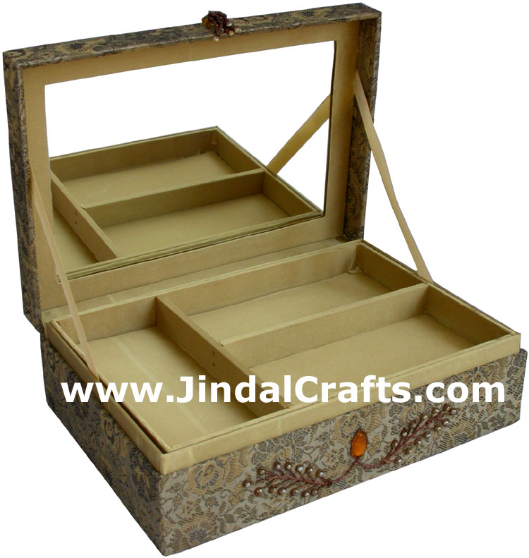 Beaded Jewellary Box Wedding Gift Hand Embroidered Arts