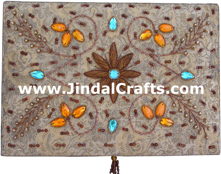 Beaded Jewellary Box Wedding Gift Hand Embroidered Arts
