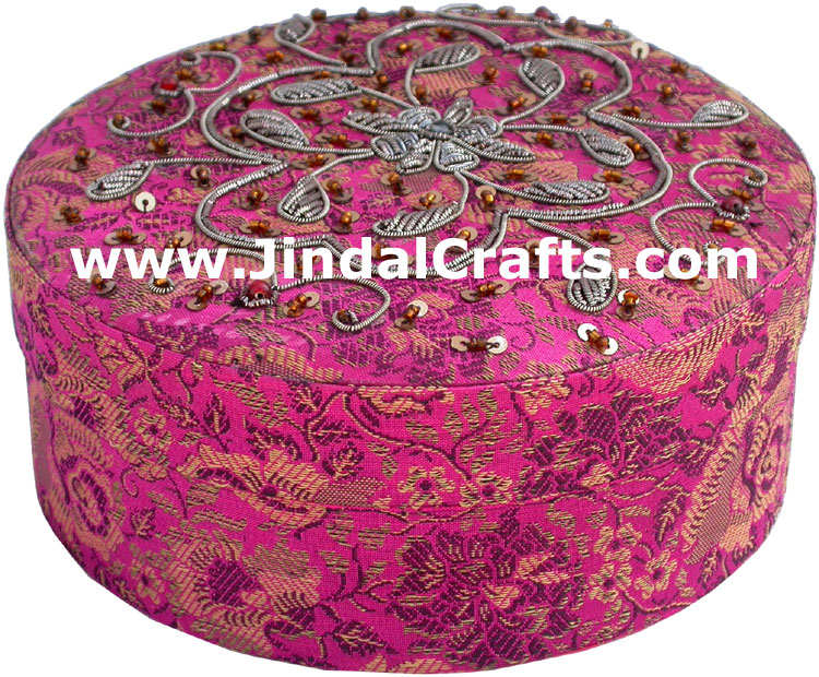 Wedding Invitation Box Jari Hand Embroidered Handicraft