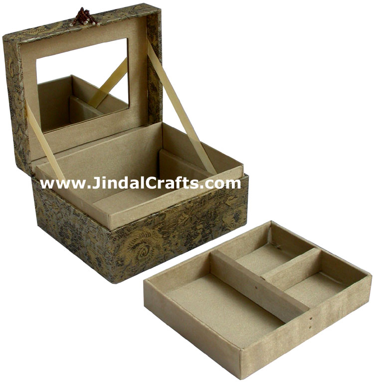 Wedding Invitation Box Jari Hand Embroidered Handicraft