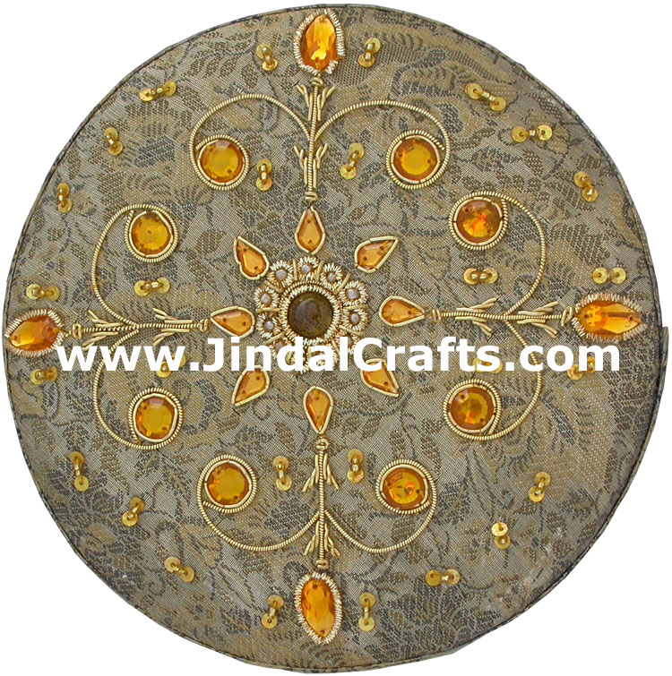 Wedding Invitation Box Jari Hand Embroidered Handicraft